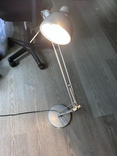 Adjustable silver desk lamp - adjustable,